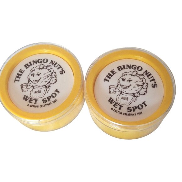 Vintage The Bingo Nuts Wet Spot Coasters Set Of 8 By Custom Creations 1985 USA G - Picture 2 of 6